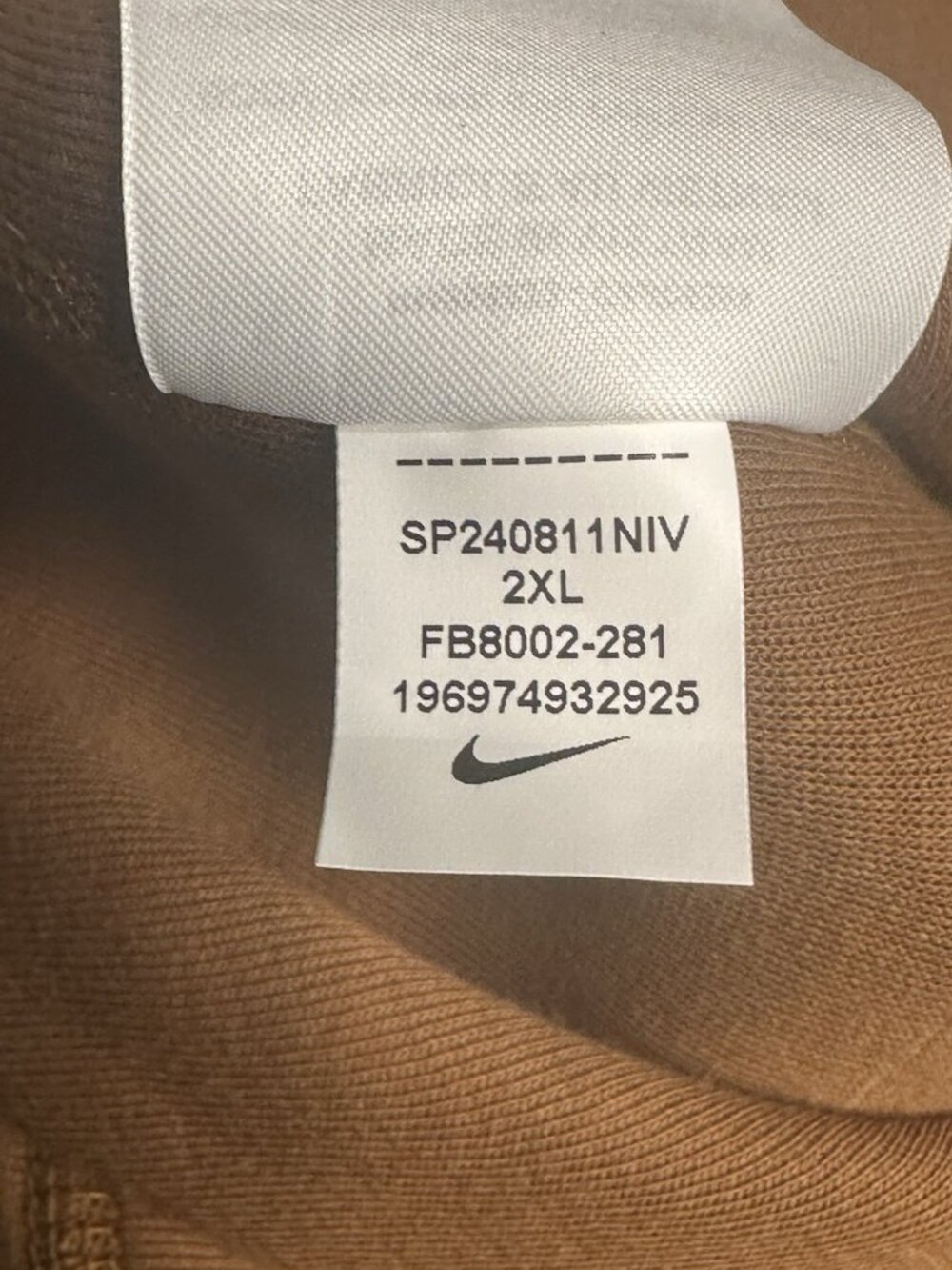 Nike Sportswear Tech Fleece Pants Light British Tan Black FB8002-281 Size XXL - Picture 7 of 10